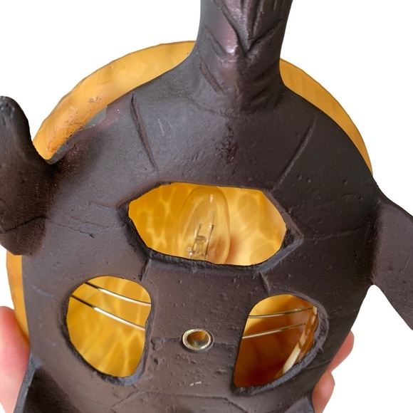 Vintage Meyda Tiffany Amber Turtle Accent Light - Picture 12 of 12